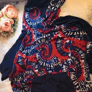 Lularoe Tye Dye Lightweight Hoodie 3x